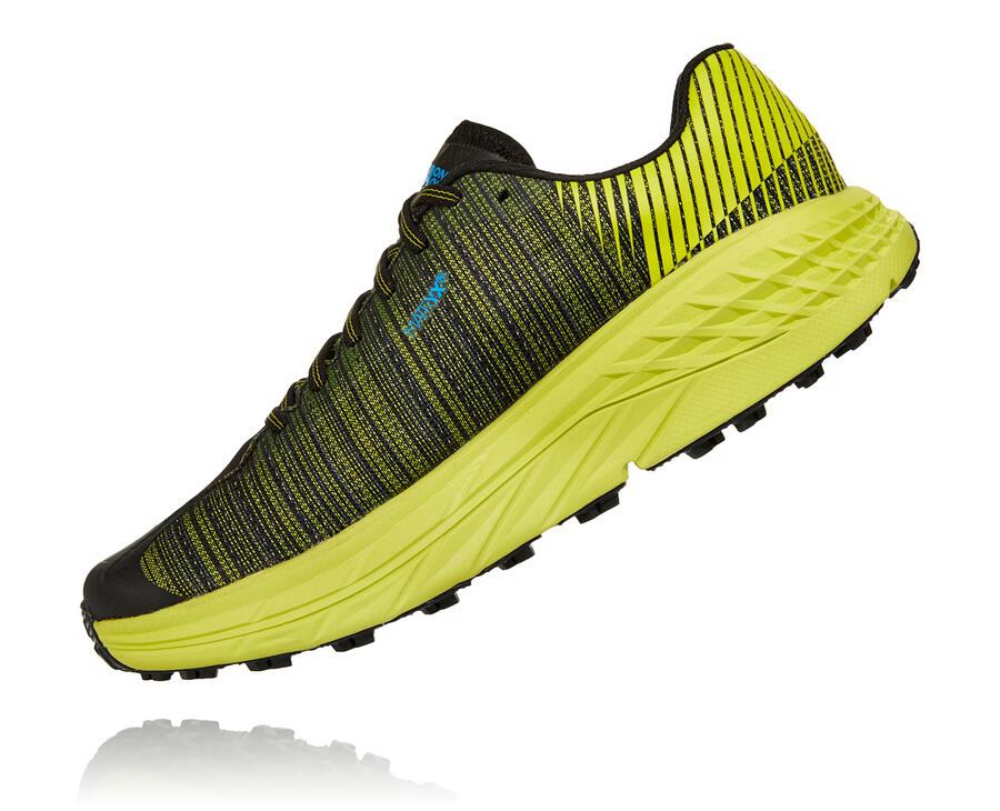 Hoka One One Trainers Mens Black/Green - Evo Speedgoat - 50682ROHM